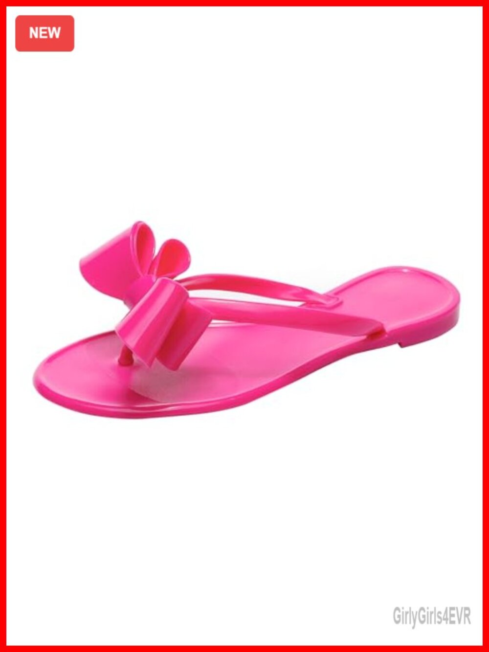 Women's Bow Studded Jelly Sandals - Flat Slide Sandals
